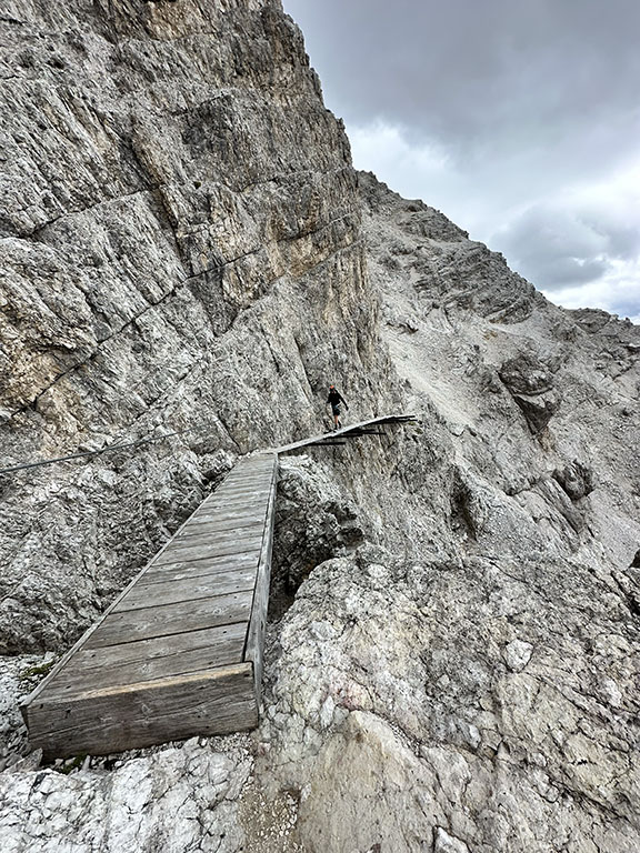 bridge via ferrata ivano dibona dolomites italy