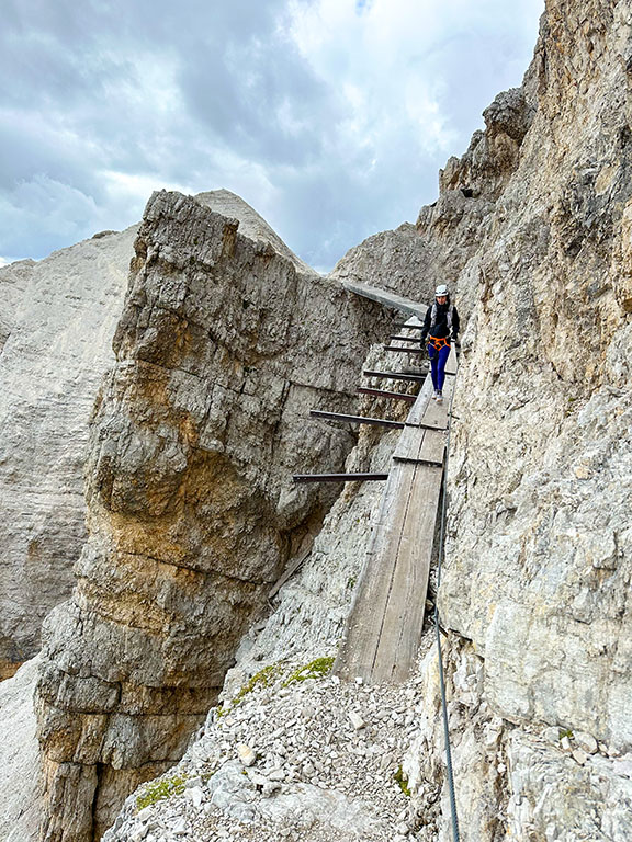 bridge via ferrata ivano dibona dolomites italy