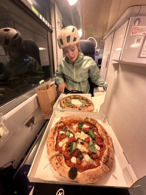train pizza prima volta itinéraire gravel toulon nice bikepacking day 3